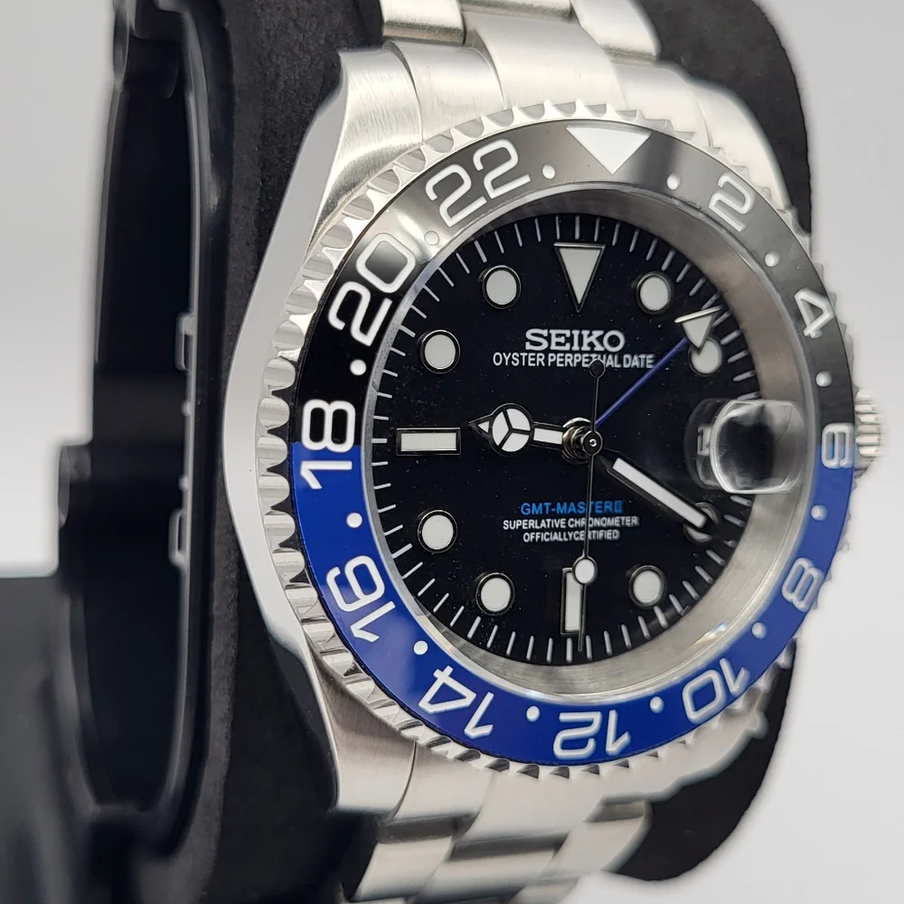 New Custom 40mm SeikoMod Automatic GMT Watch